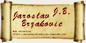 Jaroslav Brzaković vizit kartica